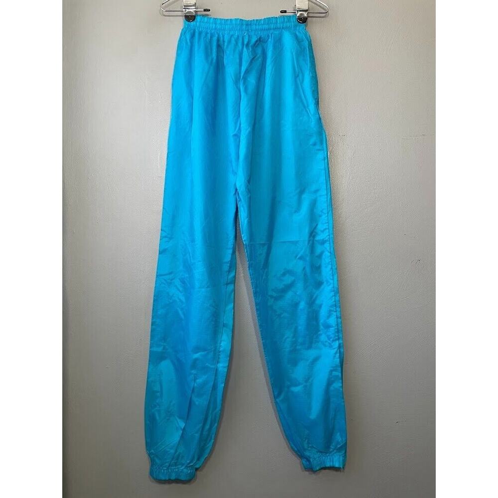 80s Pro Spirit Size Small Blue Ripstop Waterproof Wind Pants Packable Gorpcore